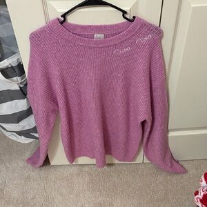 a new day Women's Pink Crew Neck Sweater